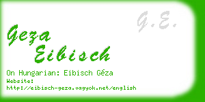 geza eibisch business card